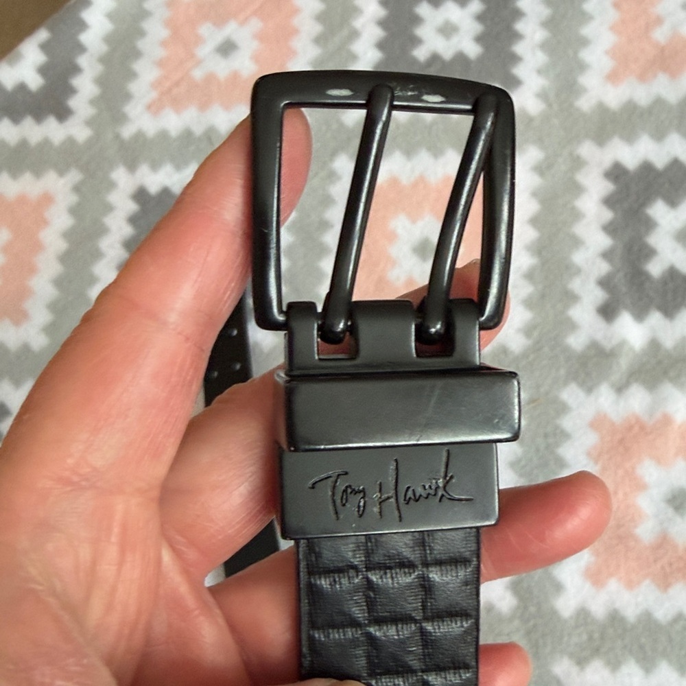 Tony Hawk Black faux Leather Belt M 26-28